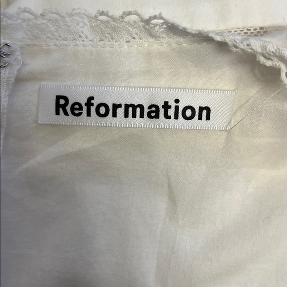 F26 Reformation Cassatt cotton Dress in white - Picture 13 of 13